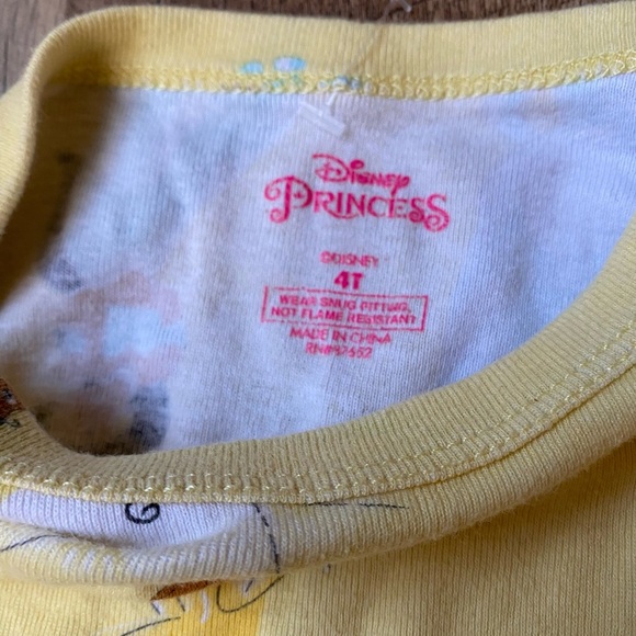 Disney Princess Yellow and Blue Kids Pajama Set - Picture 3 of 7
